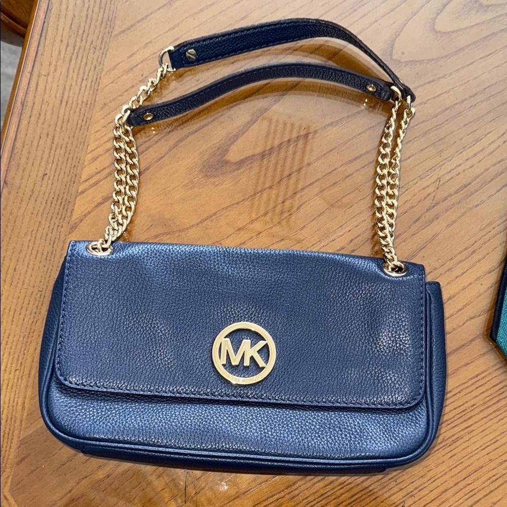 Michael Kors Blue Leather Shoulder Bag‎